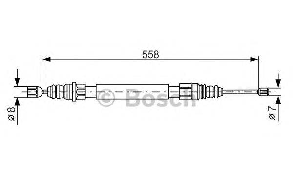 Трос, стояночная тормозная система LUCAS ELECTRICAL GCH1305