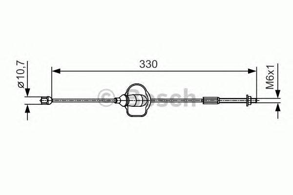 Трос, стояночная тормозная система LUCAS ELECTRICAL GCH397