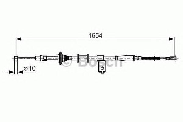 Трос, стояночная тормозная система HERTH+BUSS JAKOPARTS J13397