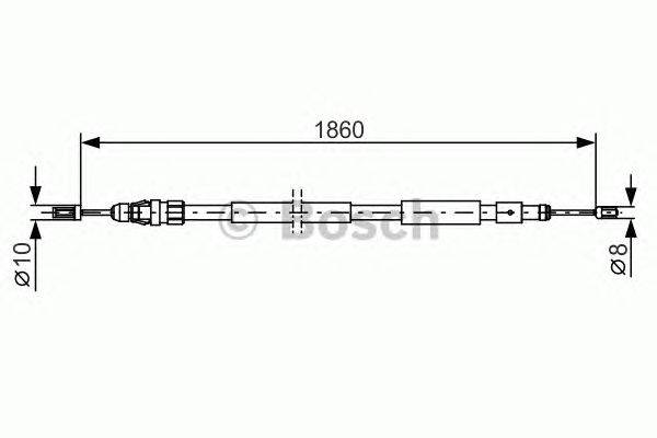 Трос, стояночная тормозная система BOSCH 1 987 482 319