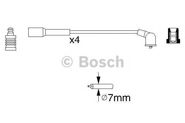 Комплект проводов зажигания BOSCH 0986356942