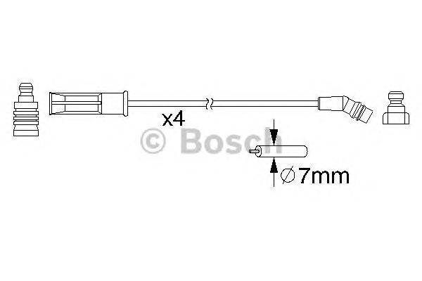 Комплект проводов зажигания BOSCH 0 986 357 211