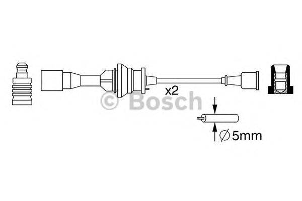 Комплект проводов зажигания BOSCH 0 986 357 266