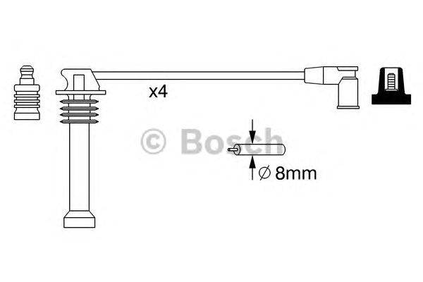 Комплект проводов зажигания BOSCH 0 986 357 271