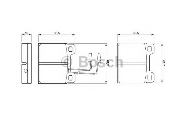 Комплект тормозных колодок, дисковый тормоз BOSCH 0 986 469 111