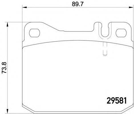 Комплект тормозных колодок, дисковый тормоз HELLA PAGID 8DB 355 005-471