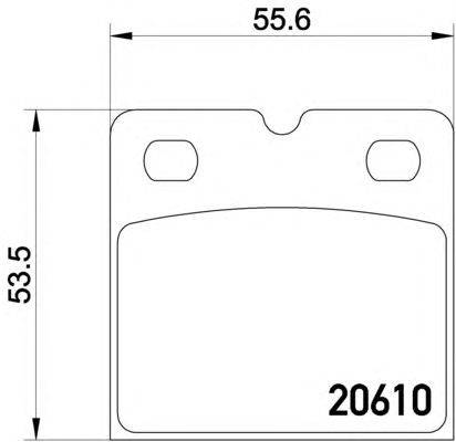 Комплект тормозных колодок, дисковый тормоз HELLA PAGID 20610
