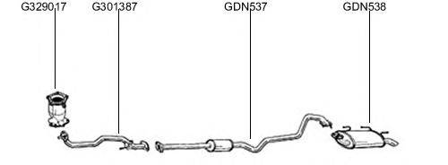 Система выпуска ОГ GT Exhaust 3720