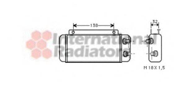 масляный радиатор, двигательное масло VAN WEZEL 30003011