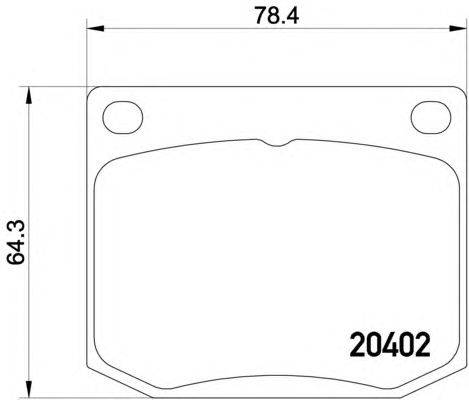 Комплект тормозных колодок, дисковый тормоз TEXTAR 2040201