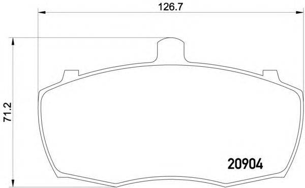 Комплект тормозных колодок, дисковый тормоз TEXTAR 2090401