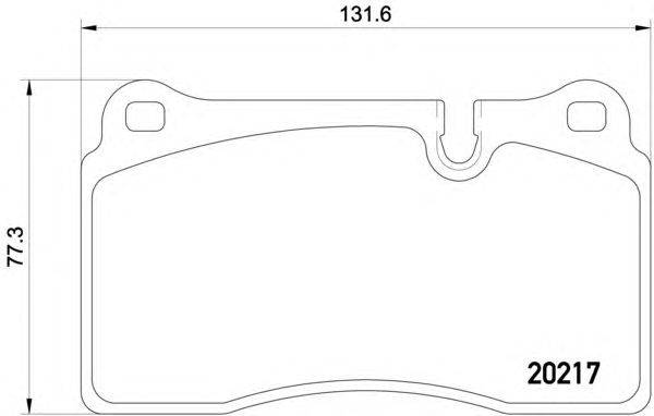 Комплект тормозных колодок, дисковый тормоз TEXTAR 2021701