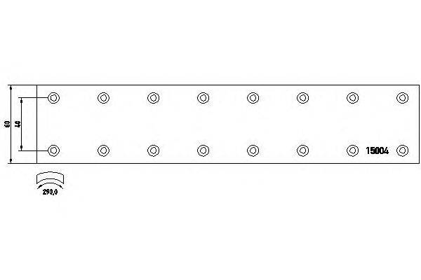 Тормозные колодки, барабанный тормоз TEXTAR 15004