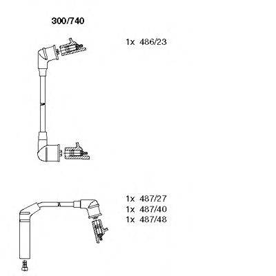 Комплект проводов зажигания BREMI 300/740