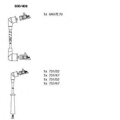 Комплект проводов зажигания BREMI 600/408