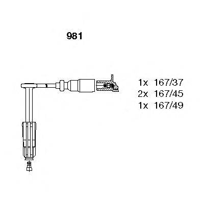 Комплект проводов зажигания BREMI 981