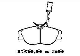 Комплект тормозных колодок, дисковый тормоз FIAT 16410220520130