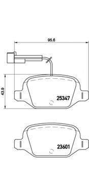 Комплект тормозных колодок, дисковый тормоз BREMBO P 23 146