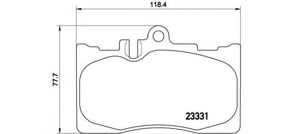 Комплект тормозных колодок, дисковый тормоз BREMBO P 83 058