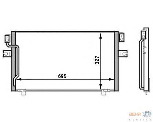 Конденсатор, кондиционер HELLA 8FC351024181