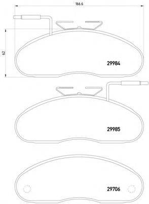 Комплект тормозных колодок, дисковый тормоз HELLA 20984