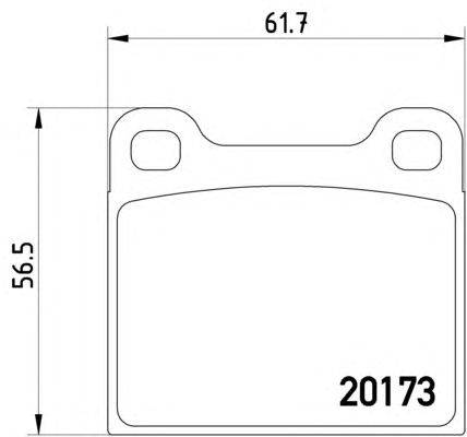 Комплект тормозных колодок, дисковый тормоз REMSA 00691