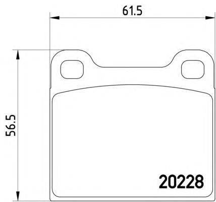 Комплект тормозных колодок, дисковый тормоз HELLA 20228