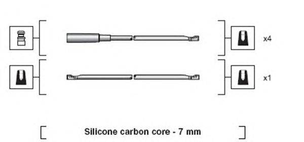 Комплект проводов зажигания MAGNETI MARELLI 941318111053