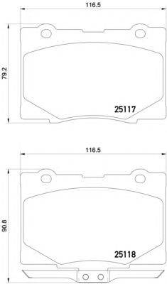 Комплект тормозных колодок, дисковый тормоз HELLA 8DB 355 019-571