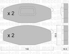 Комплект тормозных колодок, дисковый тормоз DEX 21121