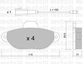Комплект тормозных колодок, дисковый тормоз DEX 21622