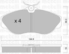 Комплект тормозных колодок, дисковый тормоз METELLI 22-0350-0