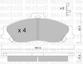Комплект тормозных колодок, дисковый тормоз METELLI 22-0479-0