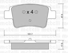 Комплект тормозных колодок, дисковый тормоз DEX 27210