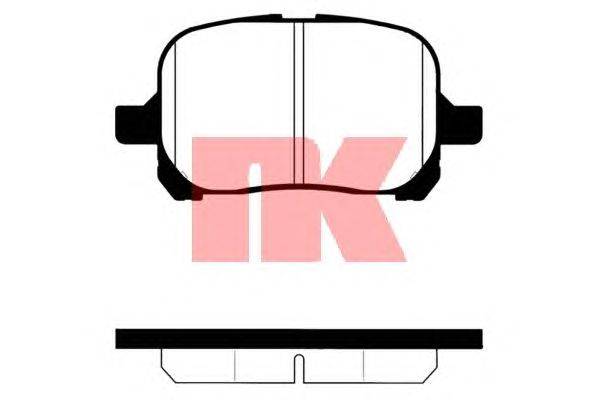 Комплект тормозных колодок, дисковый тормоз NK 224550