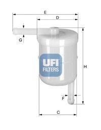 Топливный фильтр UFI 31.003.00