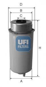 Топливный фильтр UFI 24.464.00