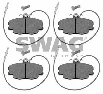 Комплект тормозных колодок, дисковый тормоз SWAG 21400