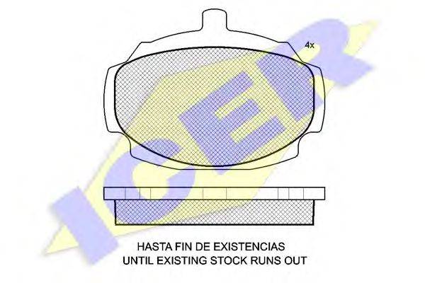 Комплект тормозных колодок, дисковый тормоз ICER 180024
