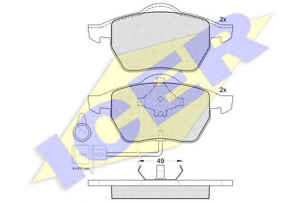 Комплект тормозных колодок, дисковый тормоз JURID 571512B