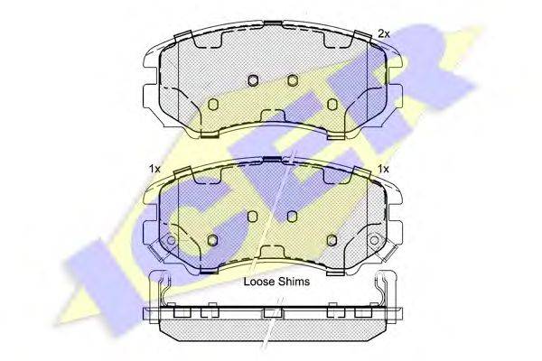 Комплект тормозных колодок, дисковый тормоз LUCAS ELECTRICAL GDB3386