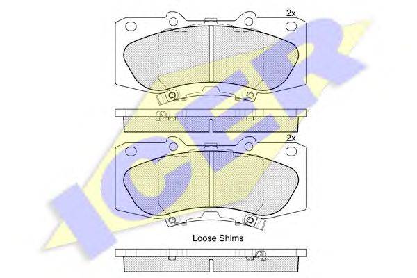 Комплект тормозных колодок, дисковый тормоз LUCAS ELECTRICAL GDB3534