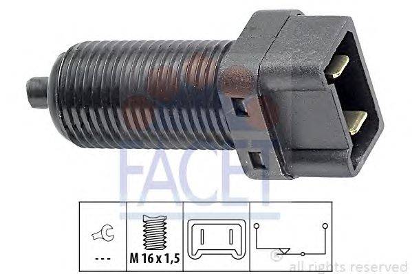 Выключатель фонаря сигнала торможения; Выключатель, привод сцепления (Tempomat) FACET 71012