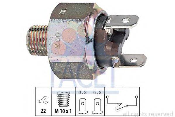 Выключатель фонаря сигнала торможения; Выключатель, привод сцепления (Tempomat) FACET 71102