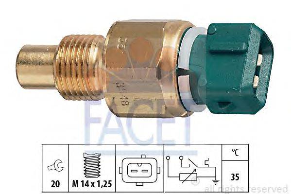 Датчик, температура охлаждающей жидкости FACET 7.3548