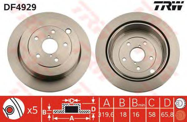 Тормозной диск TRW DF4929