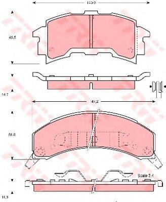 Комплект тормозных колодок, дисковый тормоз TRW GDB4029
