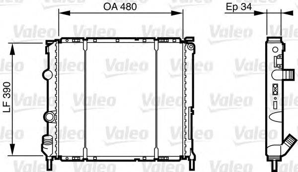 Радиатор, охлаждение двигателя VALEO 732474