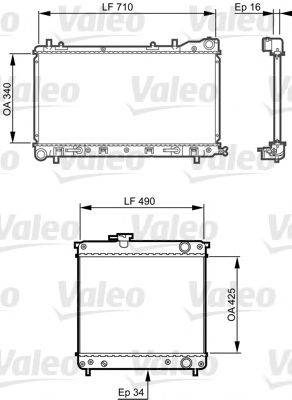 Радиатор, охлаждение двигателя VALEO 734406