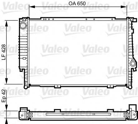 Радиатор, охлаждение двигателя VALEO 732593